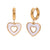 Fashion Heart Bowknot Geometric Stainless Steel 18K Gold Plated Earrings