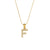 Fashion Round Stripe Number Text Letter Stainless Steel 18K Gold Plated Necklaces