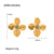 IG Style Flower Flower Stainless Steel Electroplating Stud Earrings