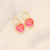 Women IG Style Heart Copper Stud Earrings