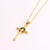 Cross Cross Copper Diamond Inlay Pendants