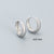 925 Sterling Silver Minimalist Circle Geometric Silver Electroplating Earrings