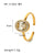 Women IG Style Octagram Circle Heart Heart Droplet Geometric Stainless Steel Zircon Inlay Rings