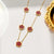 Moderate Luxury Rose Geometric Titanium Steel 18K Gold Plated Necklaces