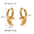 IG Style Circle Irregular Heart Heart Geometric U-Shape Titanium Steel Electroplating Earrings