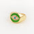 IG Style Women Diamond Metal Candy Eye Oil Dripping Rings