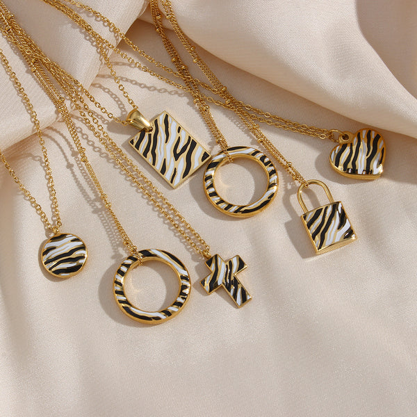 Geometric Stainless Steel 18K Gold Plated Necklaces