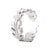 Rustic Women Leaf Stainless Steel Electroplating Rings