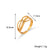 Minimalist Fashion Geometric Stainless Steel 18K Gold Plated Rings