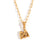 Minimalist Letter Geometric Stainless Steel 18K Gold Plated Necklaces