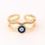 IG Style Women Diamond Metal Eye Copper Electroplating Rings