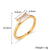 Women Fashion Circle Geometric Stainless Steel 18K Gold Plated Rings