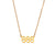 Fashion Number Geometric Stainless Steel 18K Gold Plated Necklaces