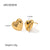 IG Style Heart Geometric Stainless Steel 18K Gold Plated Earrings