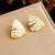 Fashion Triangle Geometric Stainless Steel Electroplating Stud Earrings