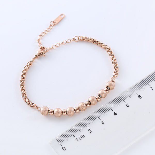 Natural Women Circle Chain Stainless Steel Electroplating Bracelets