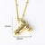 Unisex Letter Zircon Electroplating Necklaces