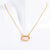 Ellipse Geometric Copper Electroplating Necklaces