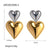 IG Style Heart Stainless Steel 18K Gold Plated Earrings