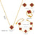 Moderate Luxury Quadrilateral Geometric Heart Titanium Steel 18K Gold Plated Necklaces