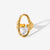 Women IG Style Polka Dot Stainless Steel 18K Gold Plated Rings