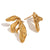 Fashion Petal Flower Stainless Steel 18K Gold Plated Stud Earrings