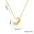 Moderate Luxury Letter Text Number Titanium Steel 18K Gold Plated Necklaces