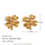 Fashion Flower Geometric Stainless Steel Electroplating Earrings