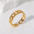 Women Expressive Chain Geometric Stainless Steel Electroplating Rings