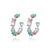 Quadrilateral Geometric Zircon Zircon Inlay Earrings