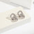 Moderate Luxury Number Geometric Zircon Inlay Diamond Inlay Earrings