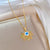 Korean Women Moon Geometric Stainless Steel Electroplating Necklaces