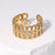 Open Ring Fashion Chain Geometric Stainless Steel Electroplating Rings