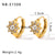 IG Style Irregular Tennis / Diamond Line Geometric Stainless Steel Electroplating Earrings