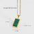 IG Style Square Geometric Stainless Steel 18K Gold Plated Necklaces