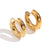 Minimalist Circle Geometric Stainless Steel 18K Gold Plated Earrings