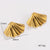 Retro Vintage Fan-Shape Heart Bowknot Stainless Steel Electroplating Stud Earrings