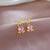 Korean Cosmos Geometric Titanium Steel Electroplating Earrings