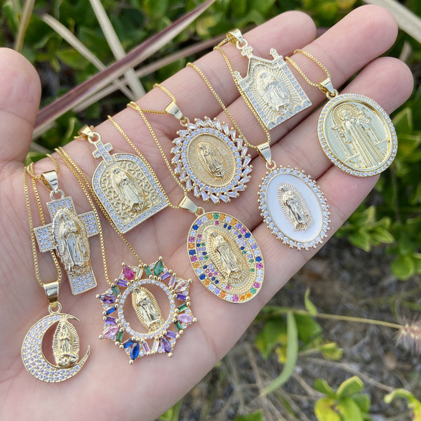 Women Cross Copper Zircon Pendants