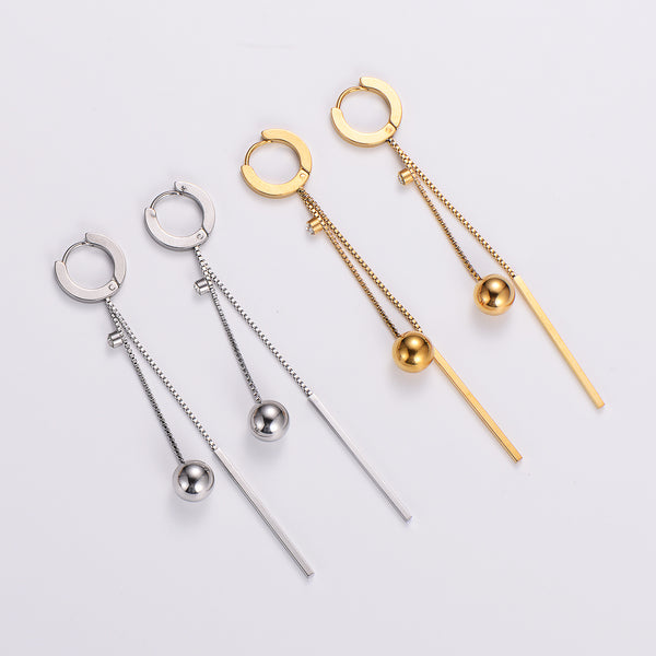 IG Style Circle Stainless Steel Electroplating Stud Earrings