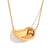 Fashion Circle Geometric Stainless Steel 18K Gold Plated Necklaces