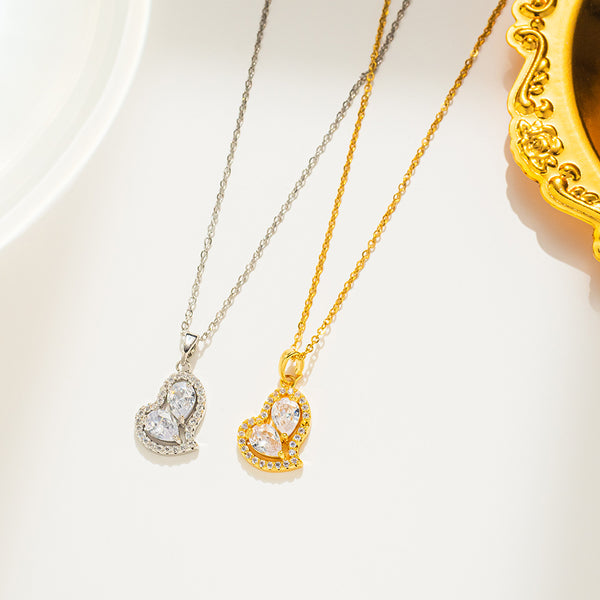 Moderate Luxury Geometric Titanium Steel 18K Gold Plated Necklaces