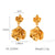 IG Style Flower Flower Stainless Steel Electroplating Earrings