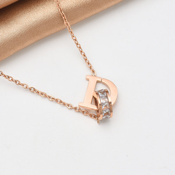 Minimalist Geometric Titanium Steel 18K Gold Plated Necklaces