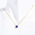 Minimalist Round Geometric Stainless Steel Diamond Inlay Necklaces