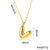 Letter Text Number Titanium Steel 18K Gold Plated Necklaces