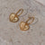 Fashion Round Circle Geometric Heart Stainless Steel 18K Gold Plated Earrings