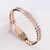 Natural Women Stripe Metal Diamond Wave Diamond Bangles