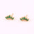 IG Style Women Leaf Leaf Copper Diamond Inlay Earrings