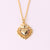 Fashion Women Heart Bowknot Heart Copper Electroplating Necklaces